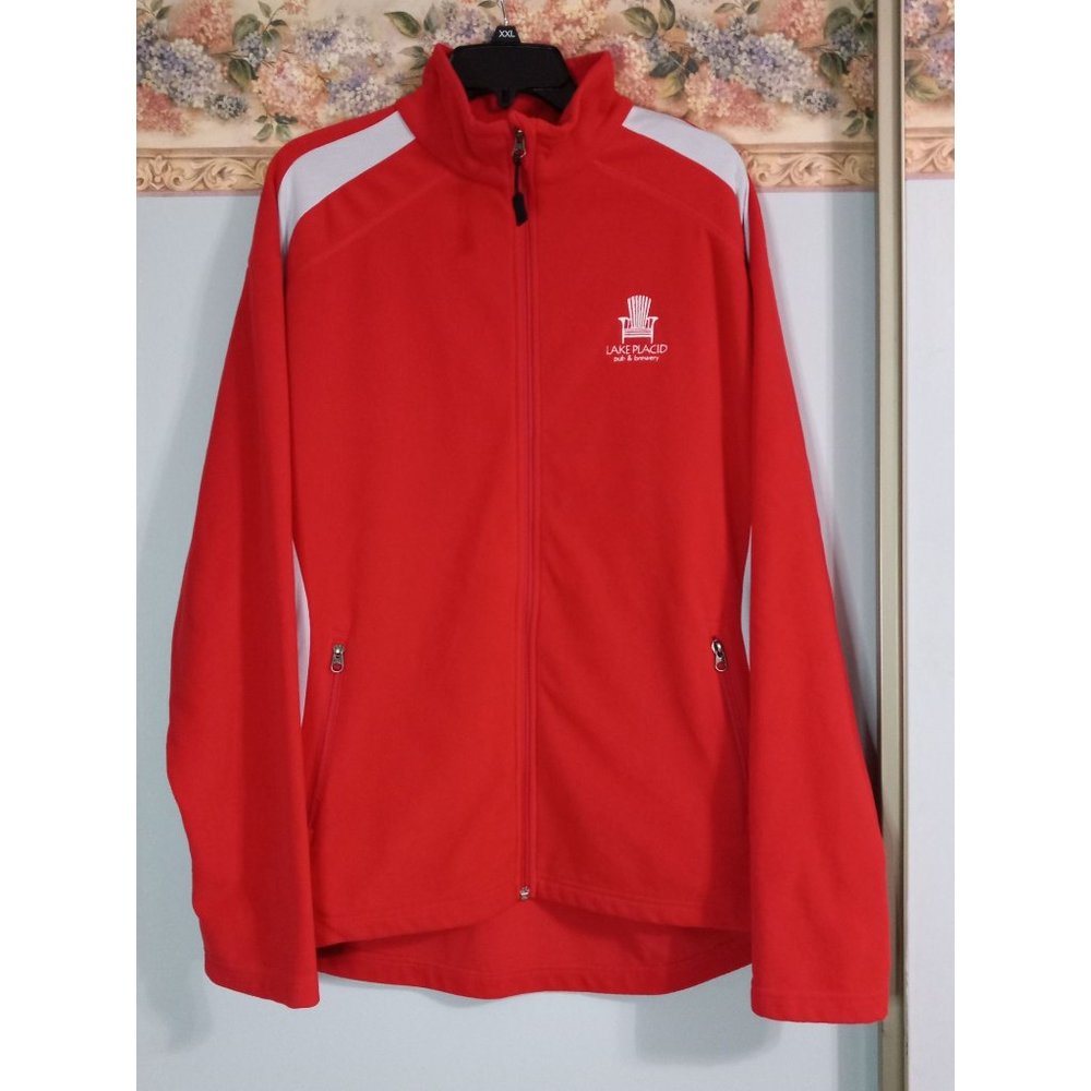 Bluesign Eco Fleece Zip Up Casual Outdoor Lake Placid XL Red Brewery Jacket
